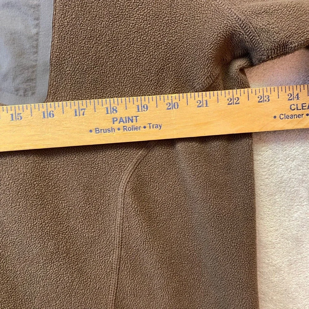 Eddie Bauer First Ascent Polartec Fleece Quarter Zip Brown Mens XL